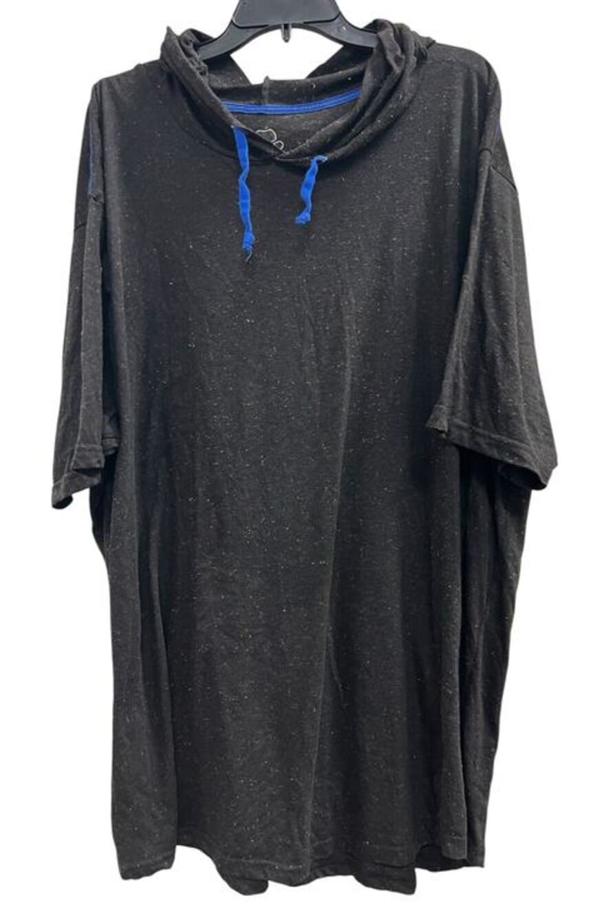 Winston black speckled short sleeve hooded tee big and tall sz 5X XXXXXL